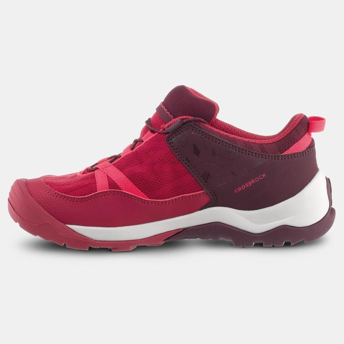 BEIGE Kids' Hiking Shoes with Quick Lacing - Sizes 2 to 5 - Burgundy, , large image number 1