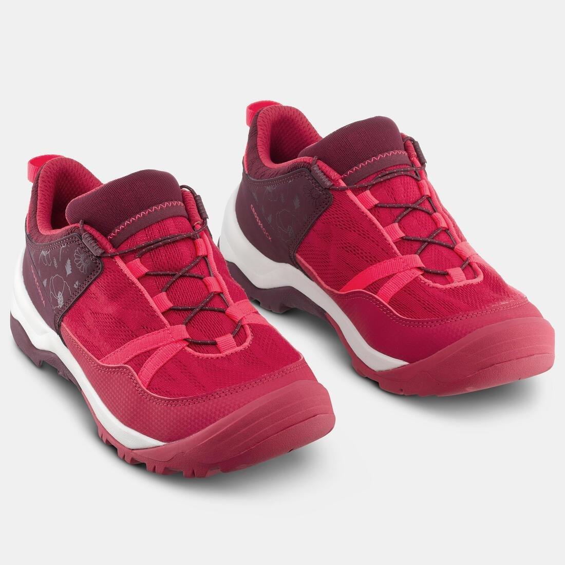 BEIGE Kids' Hiking Shoes with Quick Lacing - Sizes 2 to 5 - Burgundy, , large image number 3