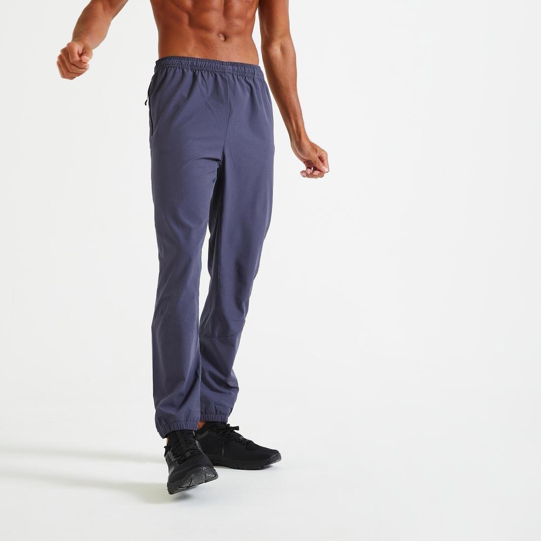 Mens Breathable Fitness Collection Bottoms, Grey, , large image number 0