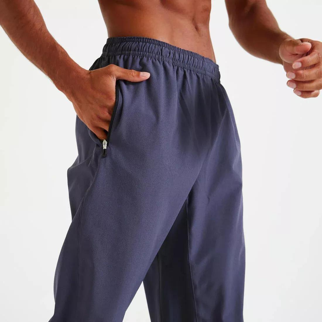 Mens Breathable Fitness Collection Bottoms, Grey, , large image number 1