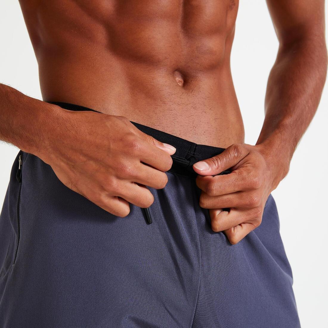 Mens Breathable Fitness Collection Bottoms, Grey, No Color, large image number 3