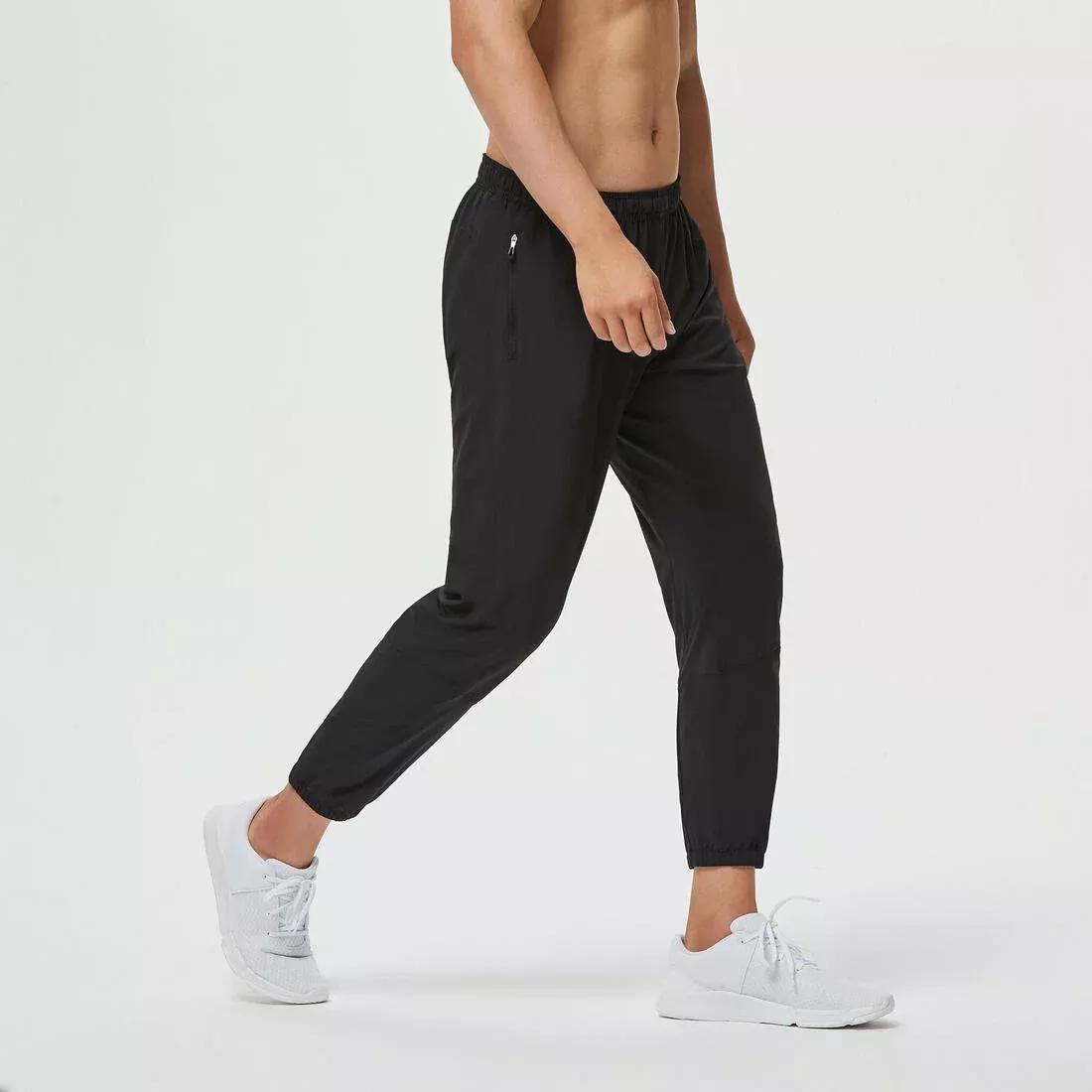 Mens Breathable Fitness Collection Bottoms, Grey, , large image number 4