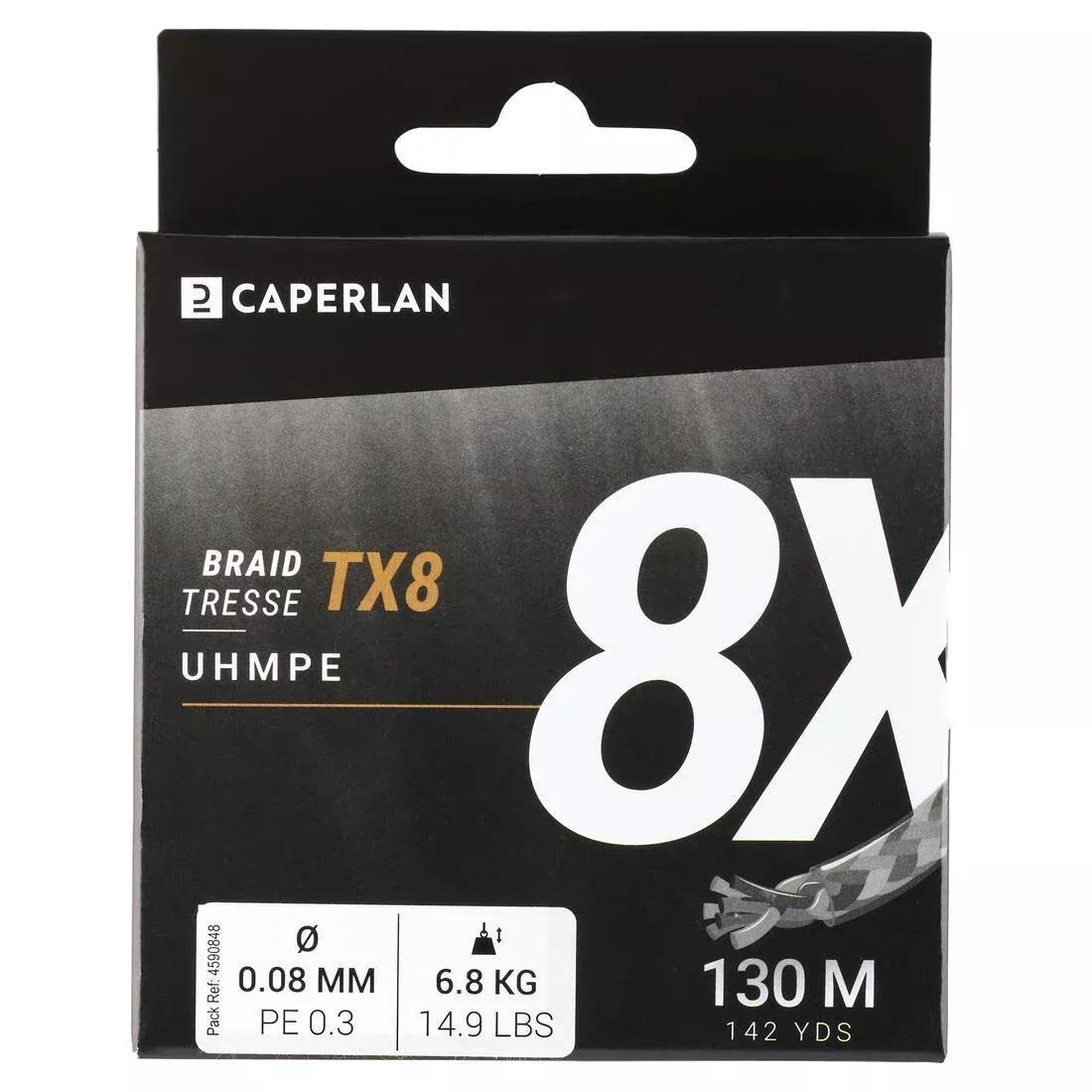 Lure Fishing Braided Line - TX4 TX8 130M, Grey, No Color, medium