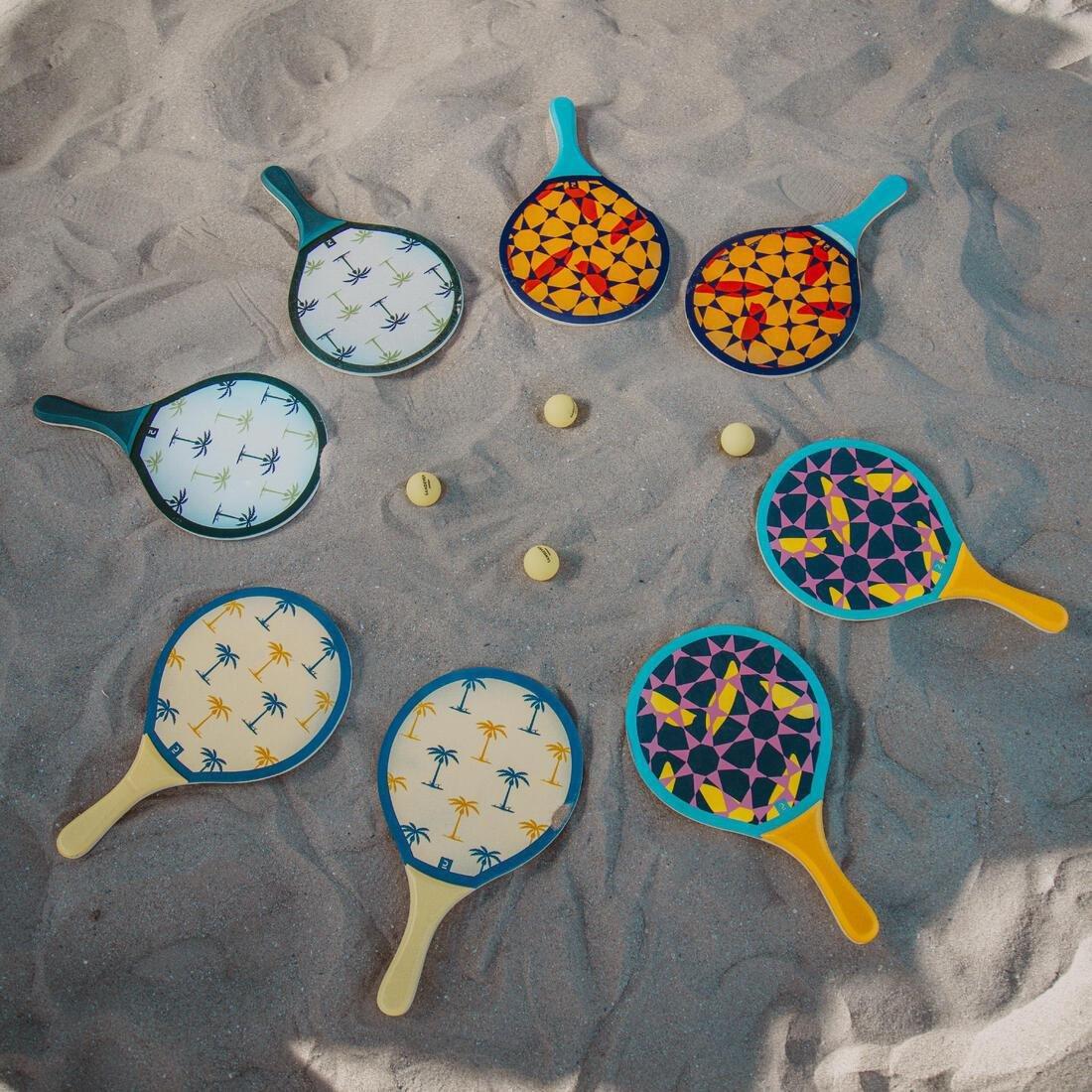 Beach Tennis Racket Set - Woody Racket, Yellow, No Color, large image number 8