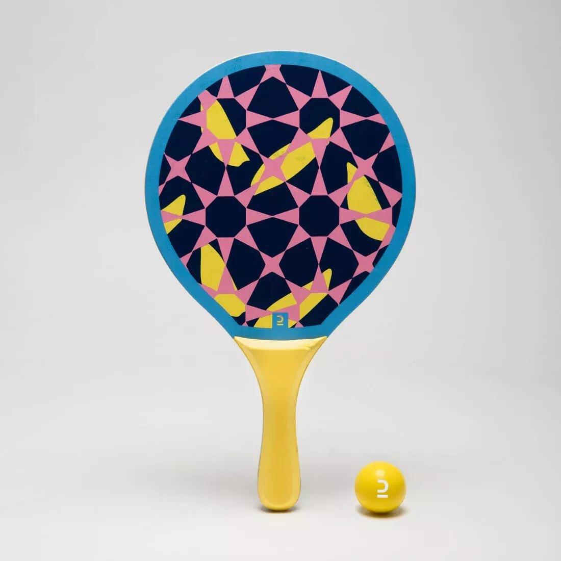 Beach Tennis Racket Set - Woody Racket, Yellow, No Color, large image number 10