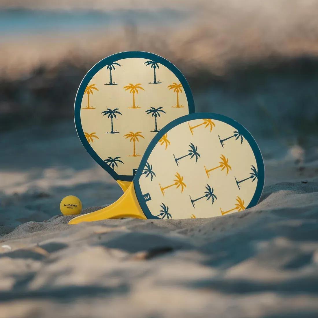Beach Tennis Racket Set - Woody Racket, Yellow, No Color, large image number 14