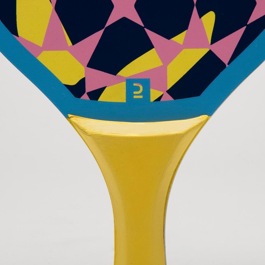 Beach Tennis Racket Set Woody Racket, Navy, No Color, large image number 8