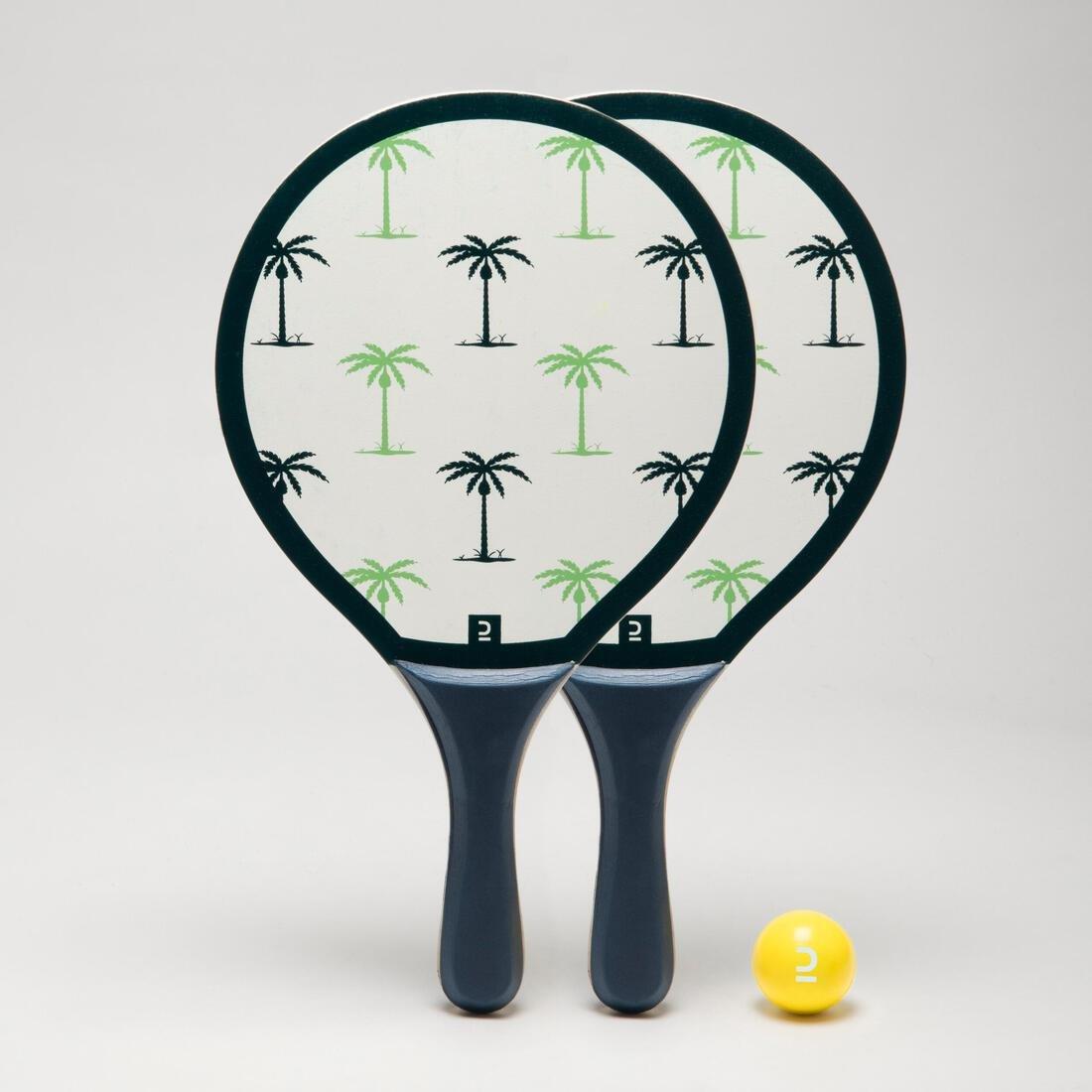 Beach Tennis Racket Set Woody Racket, Navy, No Color, large image number 9