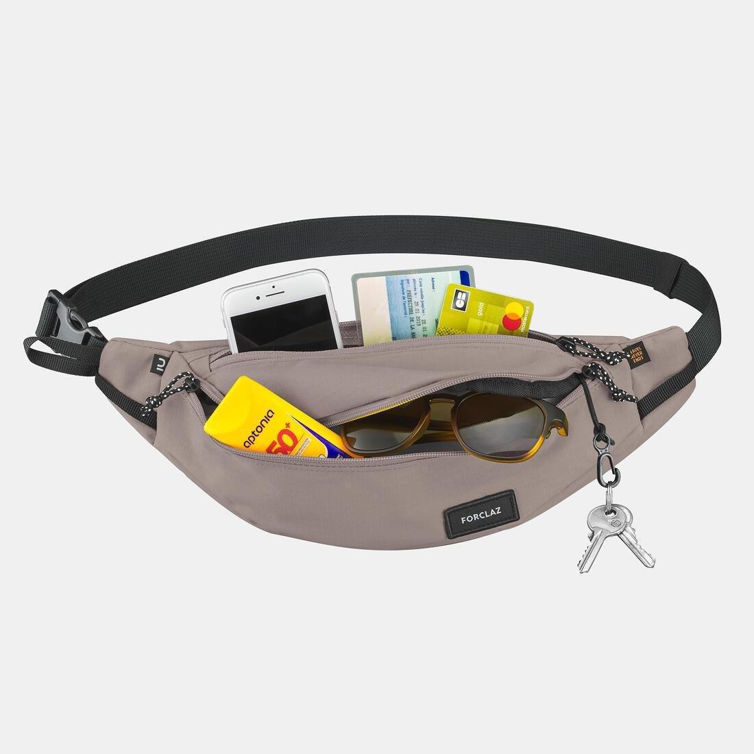 FORCLAZ - 2L Travel Belt Bag, Grey