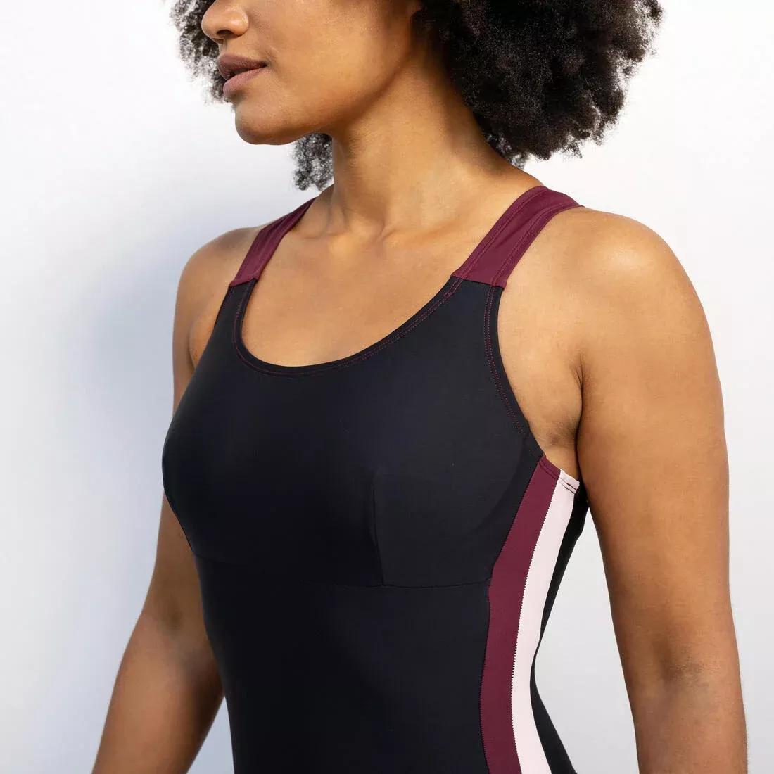 Women 1-Piece Aquafit Shorty Swimsuit - Sofi, Black, , large image number 2