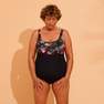 NABAIJI - Womens Aquafitness One-Piece Swimsuit, Khaki