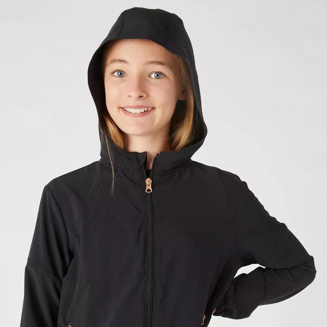 Girls Multisport Lightweight Breathable Jacket, Black, No Color, large image number 3