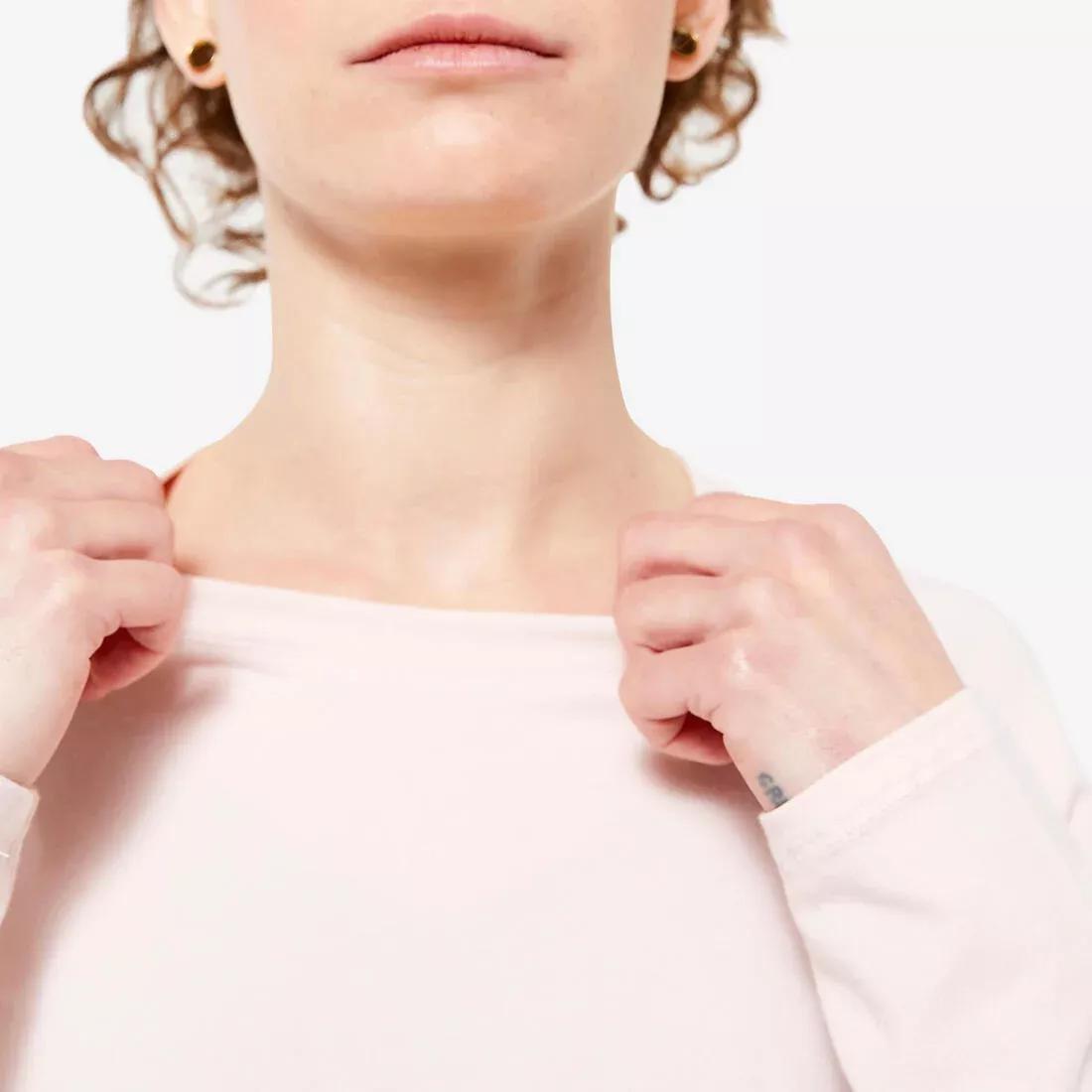 Women Long-Sleeved Cotton T-Shirt, Black, No Color, large image number 4