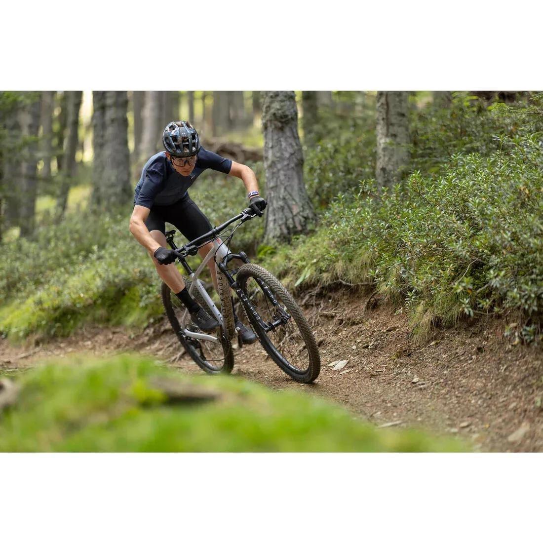 100 Breathable Mountain Bike Gloves, Black, No Color, large image number 9