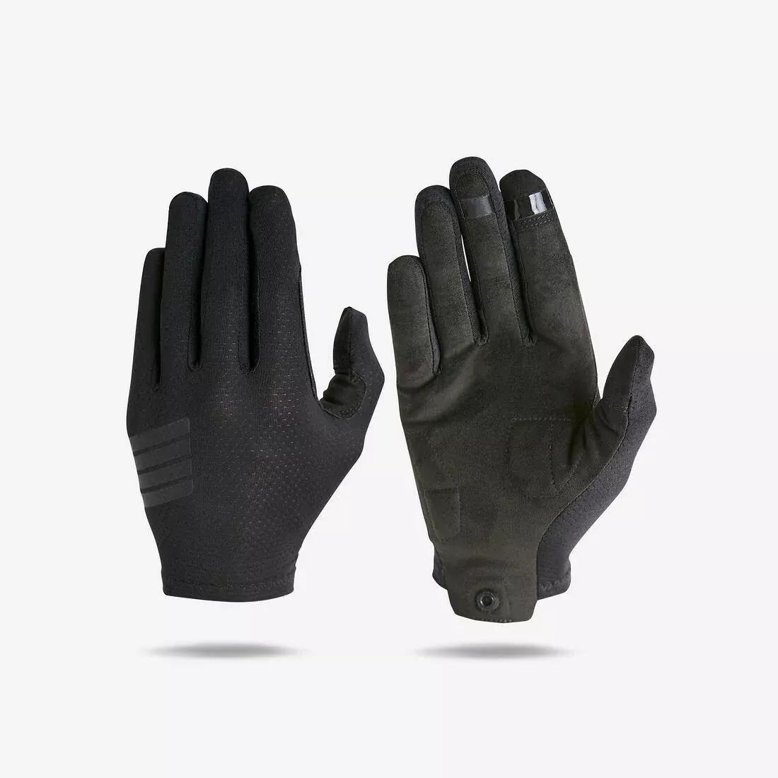 Breathable Mountain Bike Gloves - 100, Black, No Color, medium