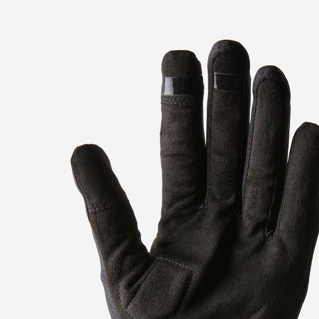 Breathable Mountain Bike Gloves - 100, Black, No Color, medium