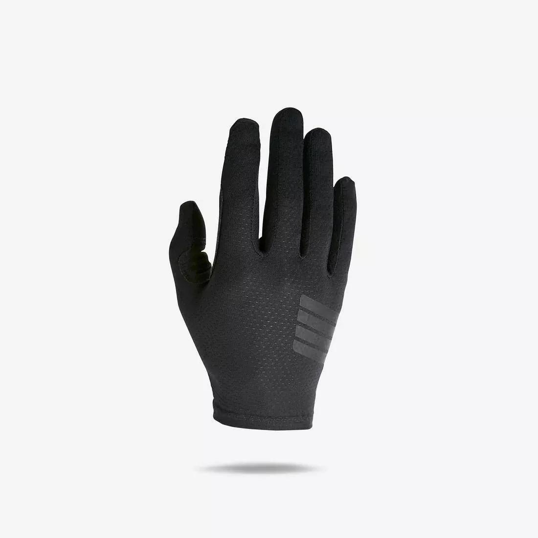Breathable Mountain Bike Gloves - 100, Black, No Color, large image number 3