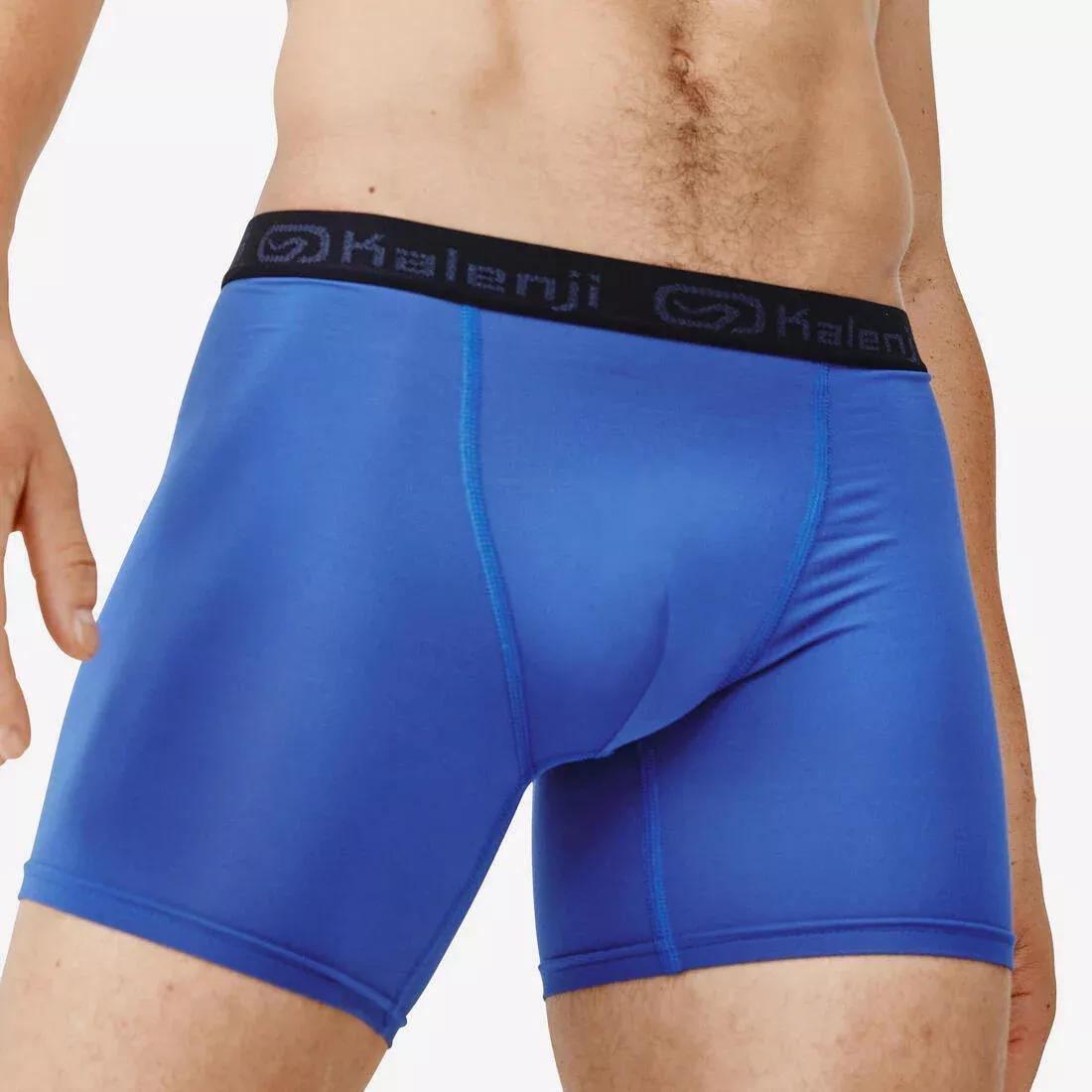 Mens Breathable Running Boxers, Blue, , large