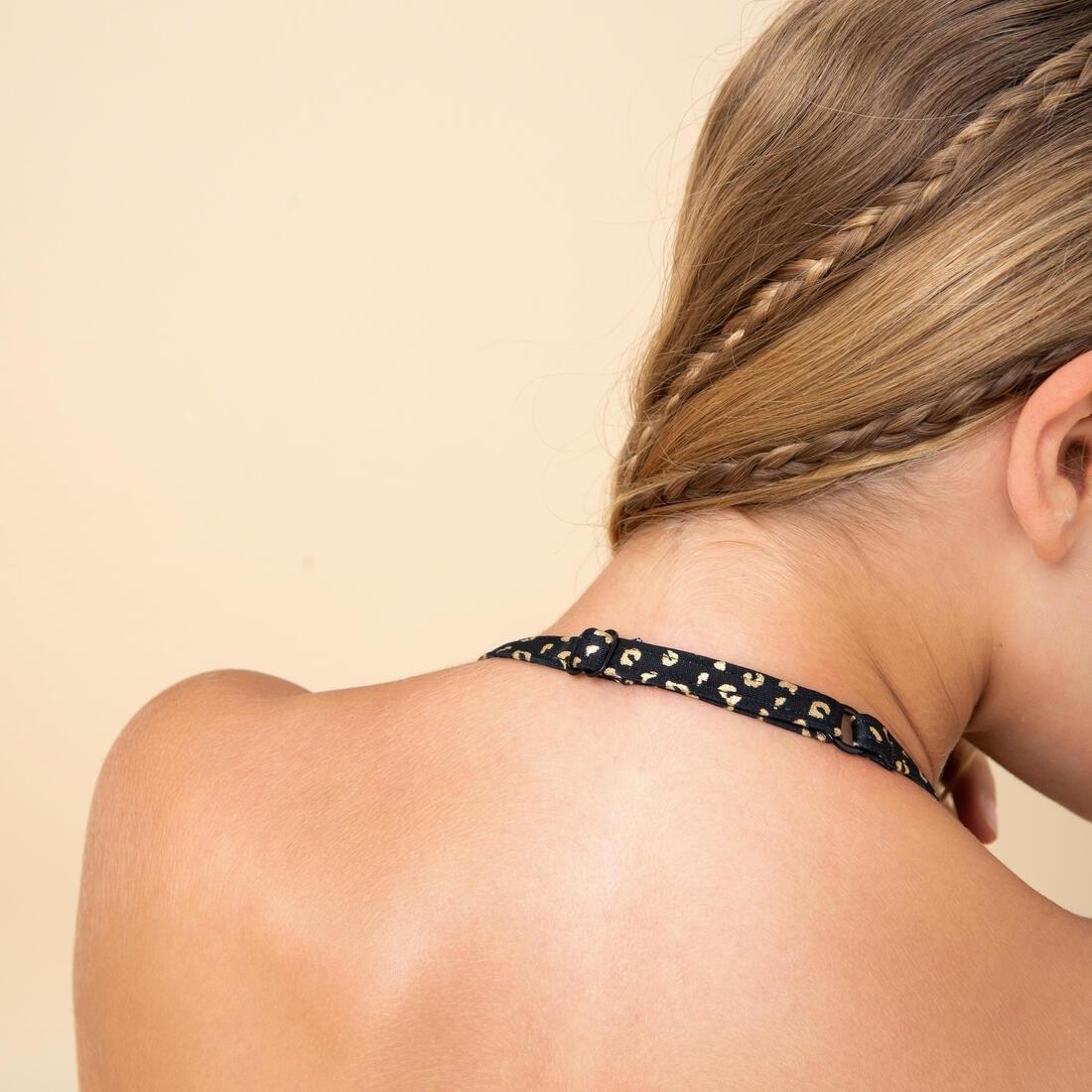 Kids Girls Halter Neck Swimsuit - 100, Black, No Color, large image number 5