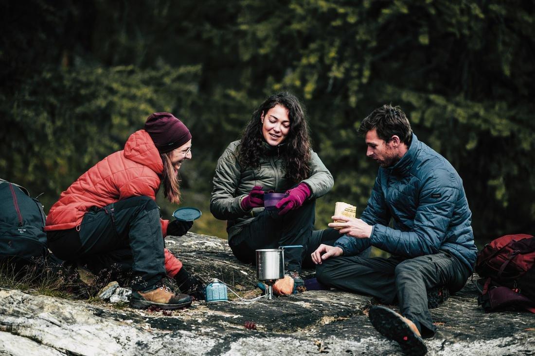 CHERRY PURPLE Women's Mountain Trekking Padded Jacket with Hood - MT100 -5آ°C, No Color, large image number 14