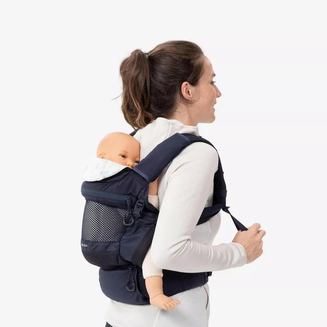 ASPHALT BLUE Physiological Baby Carrier from 9 months to 15 kg - MH500 Navy Blue, No Color, large image number 0