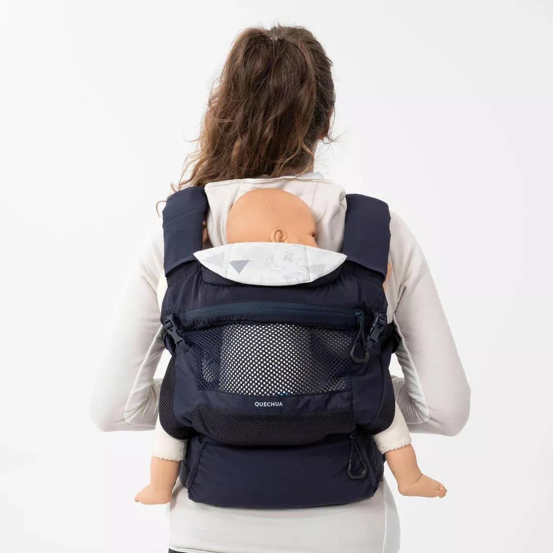 ASPHALT BLUE Physiological Baby Carrier from 9 months to 15 kg - MH500 Navy Blue, No Color, large image number 4