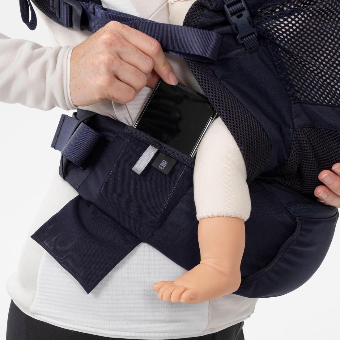 ASPHALT BLUE Physiological Baby Carrier from 9 months to 15 kg - MH500 Navy Blue, No Color, large image number 10