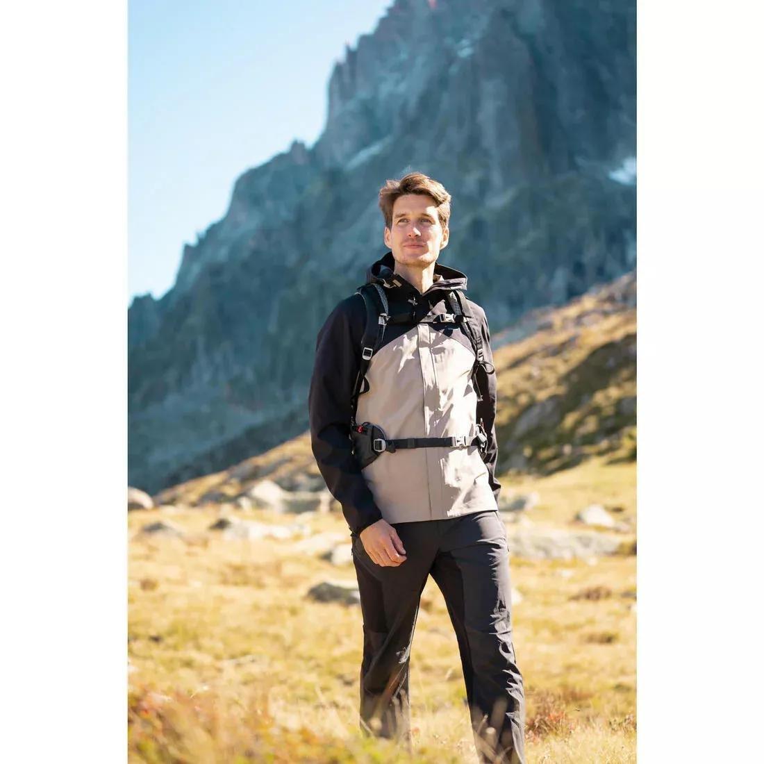 Men Hiking Lightweight Waterproof Jacket - Mh150, Black, , large image number 1
