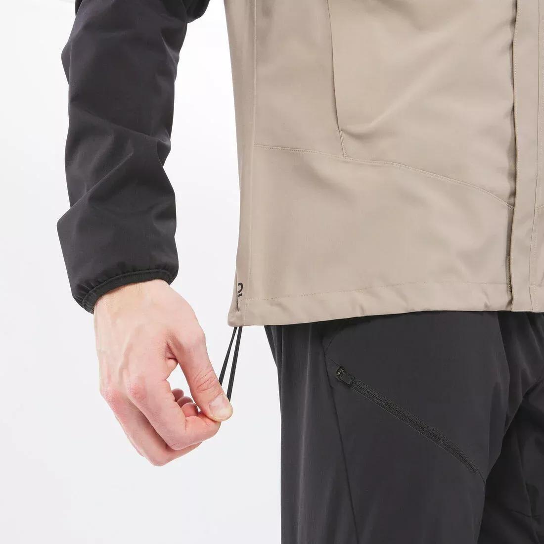 Men Hiking Lightweight Waterproof Jacket - Mh150, Black, , large image number 9