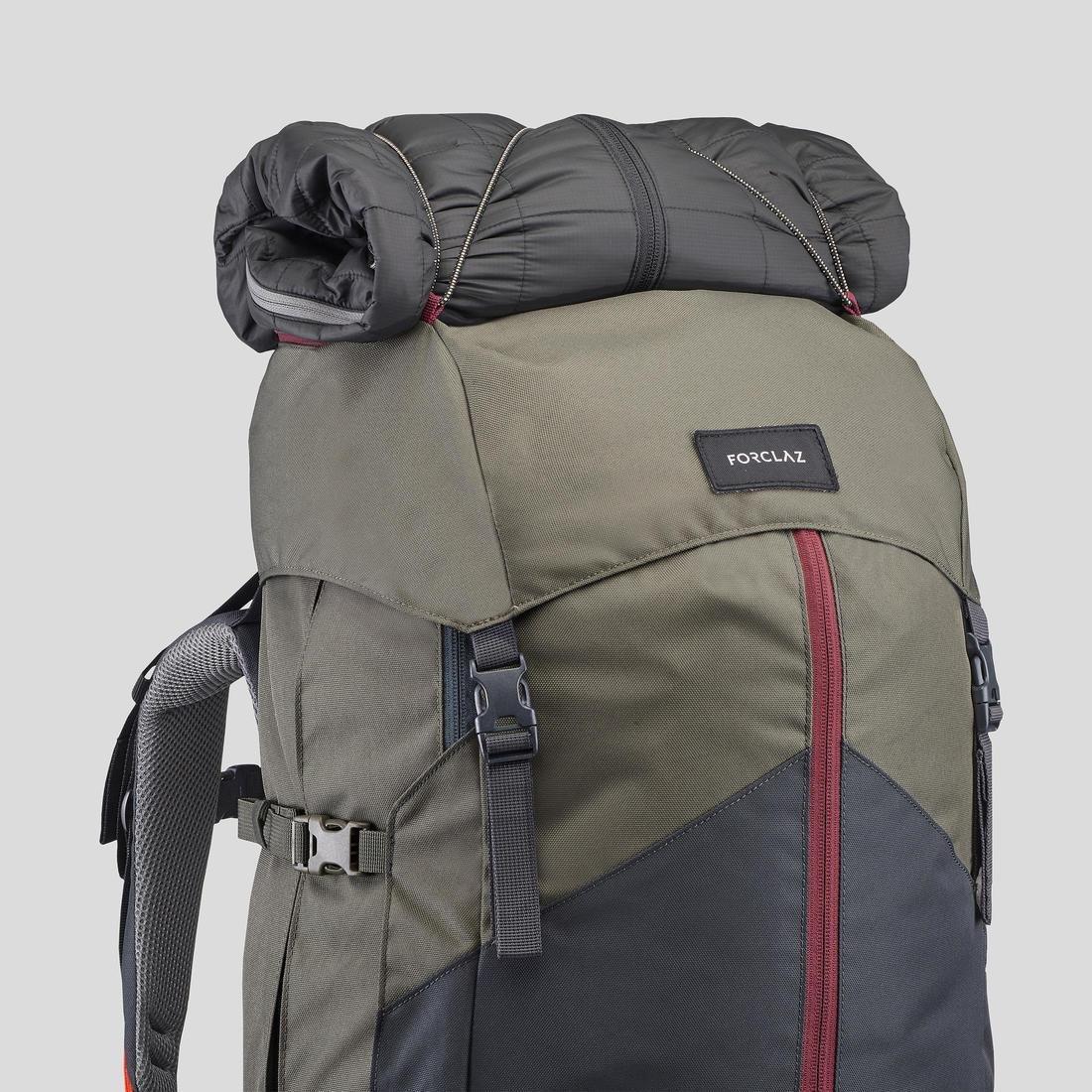 Womens Trekking Backpack - 60 L Mt100 Easyfit, Grey, No Color, large image number 11