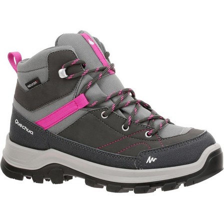 QUECHUA - EU 28  Kid's Waterproof Mountain Walking Shoes MH 50010-5, Dark Grey