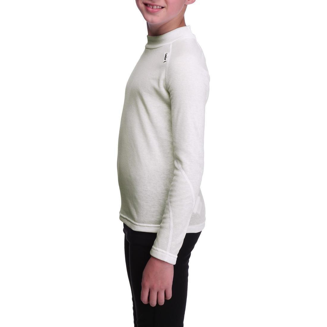 8-9Y  Wed'ze Simple Warm Children's Ski Base Layer, Snow White, , large image number 7