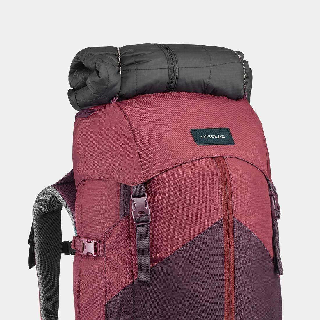 Women Trekking 50 L Backpack - Mt100 Easyfit, Red, No Color, large image number 12