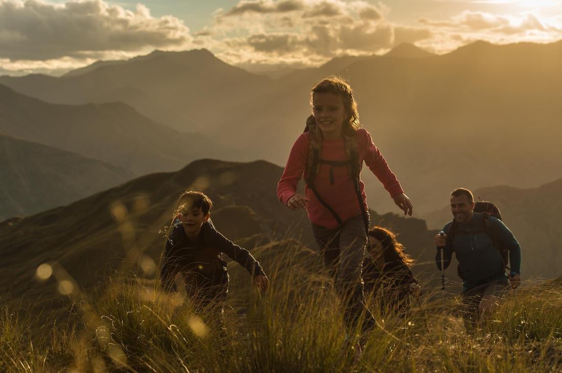 Kids Unisex Mountain Walking Socks - Set Of 2 - Mid Height Crossocks, Navy, No Color, large image number 8