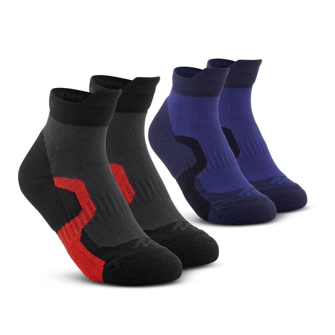 Kids Unisex Mountain Walking Socks - Set Of 2 - Mid Height Crossocks, Navy, No Color, large image number 13