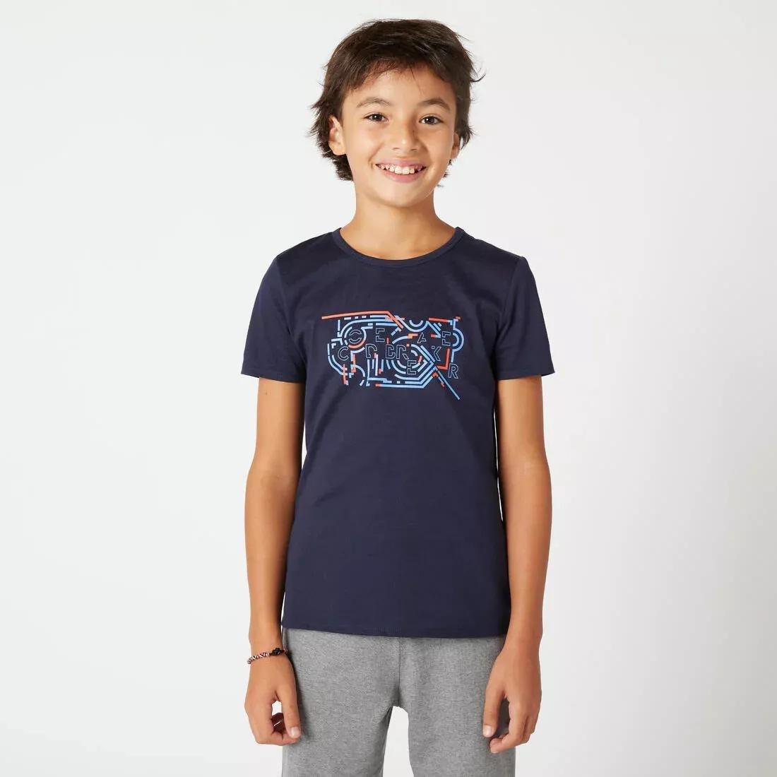 Kids Basic Cotton T-Shirt, Navy, , large image number 10