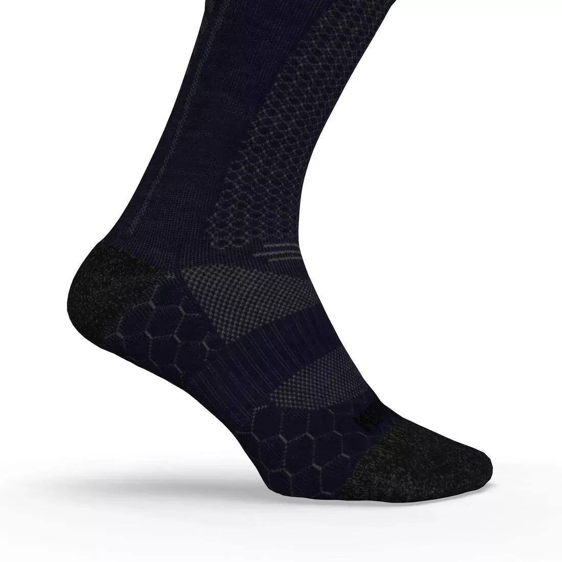Merino Wool Mid-Calf Running Socks - Run900, Navy, No Color, large image number 2
