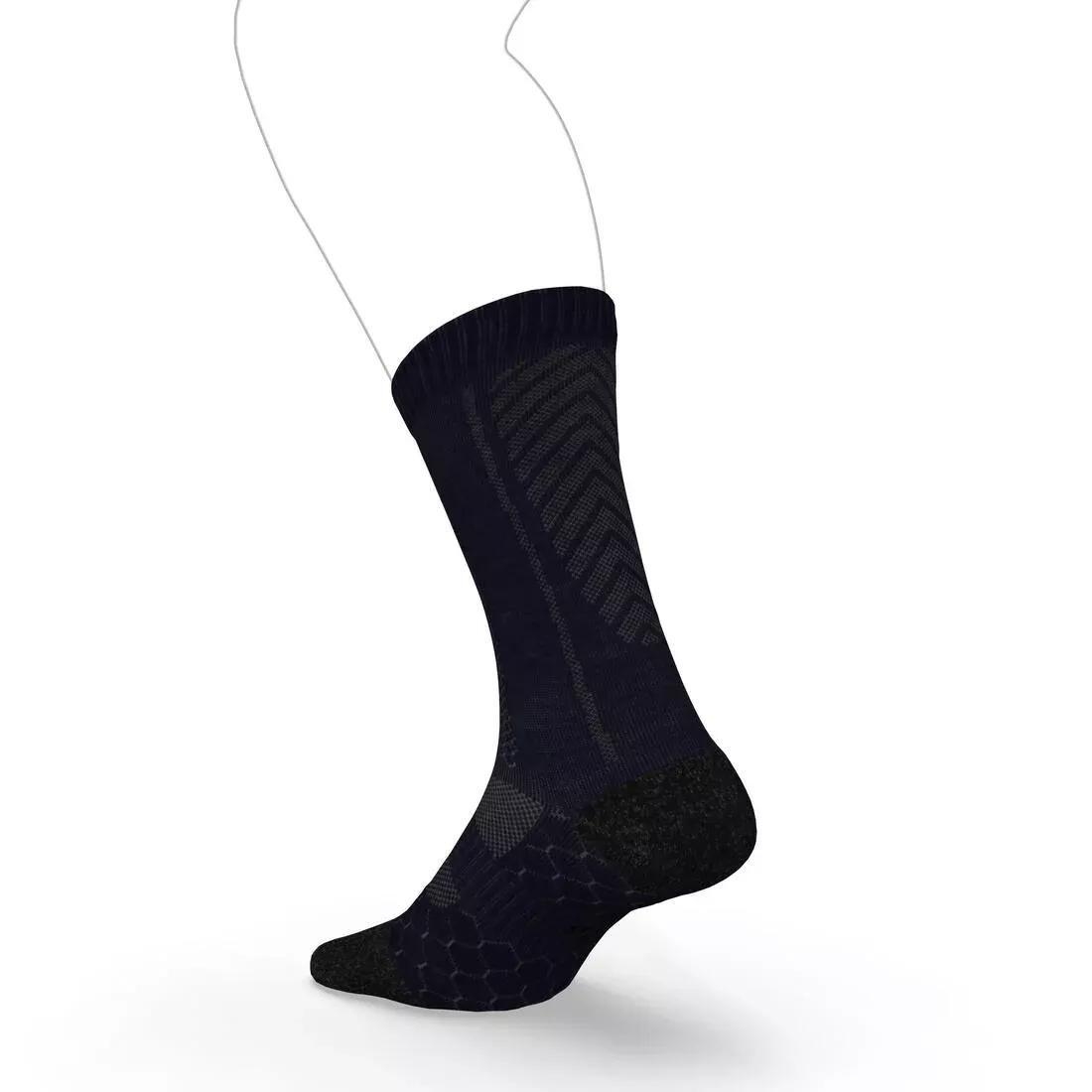 Merino Wool Mid-Calf Running Socks - Run900, Navy, No Color, large image number 3
