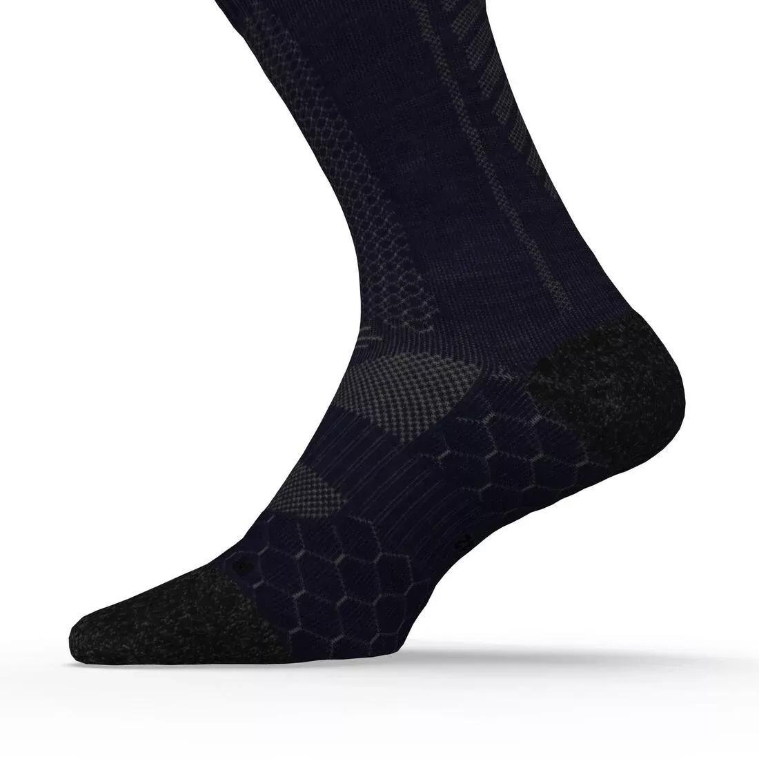 Merino Wool Mid-Calf Running Socks - Run900, Navy, No Color, large image number 5