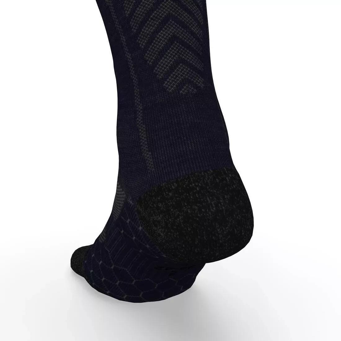 Merino Wool Mid-Calf Running Socks - Run900, Navy, No Color, large image number 9