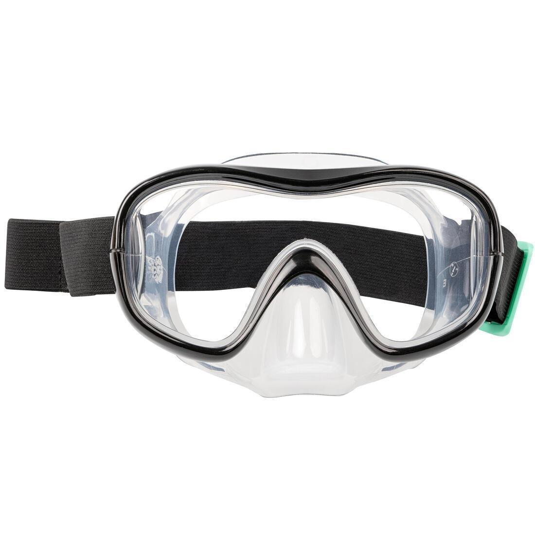 SUBEA - Adult Snorkelling Diving Kit Subea Snorkel Mask - 100, Black