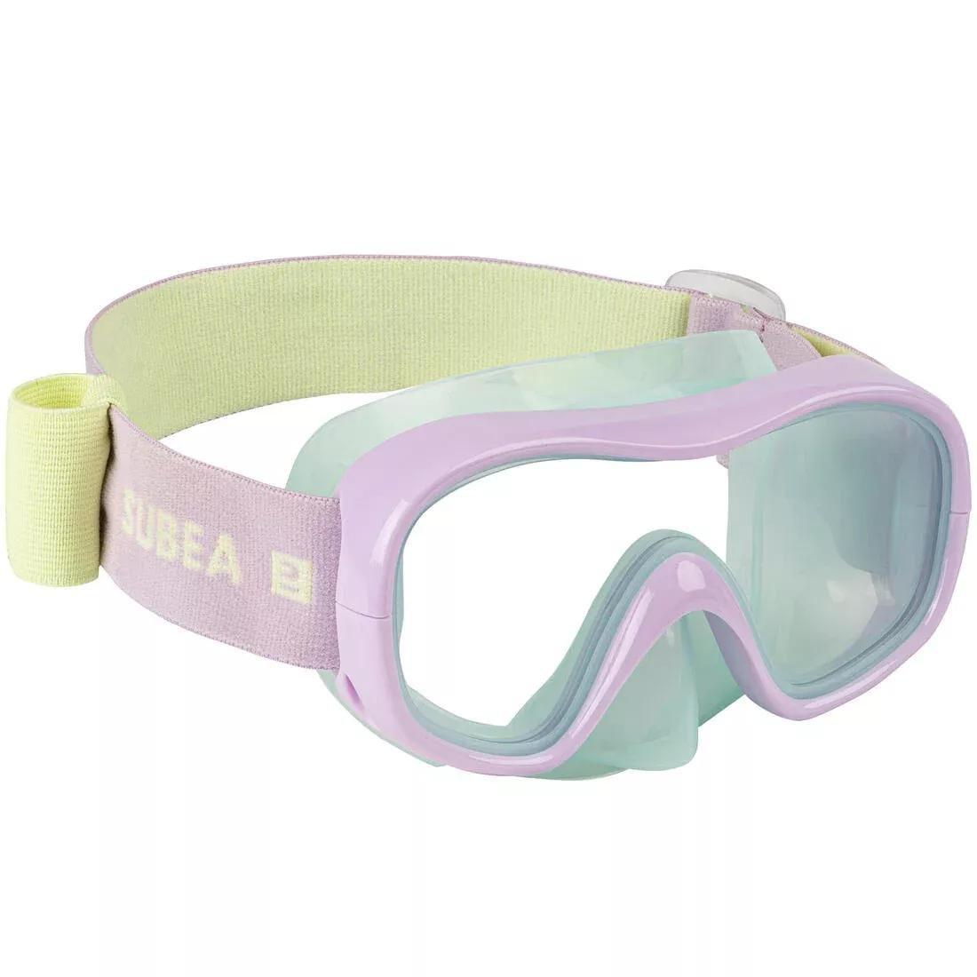Kids Unisex Diving Mask Comfort Pastel - 100, Grey, No Color, large image number 1