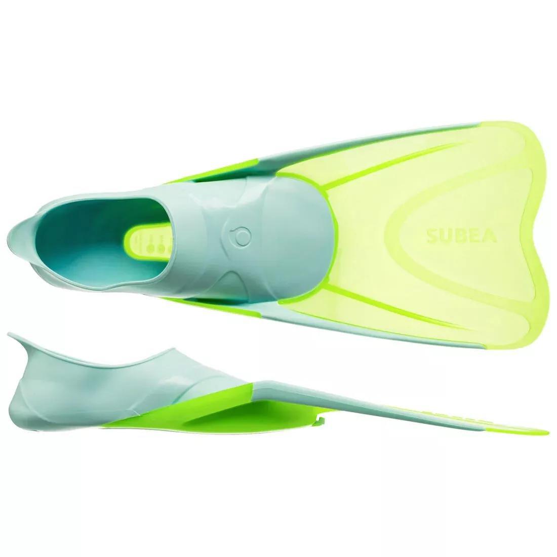 Kids Diving Fins - Ff 100 Soft, Mint, , large image number 8