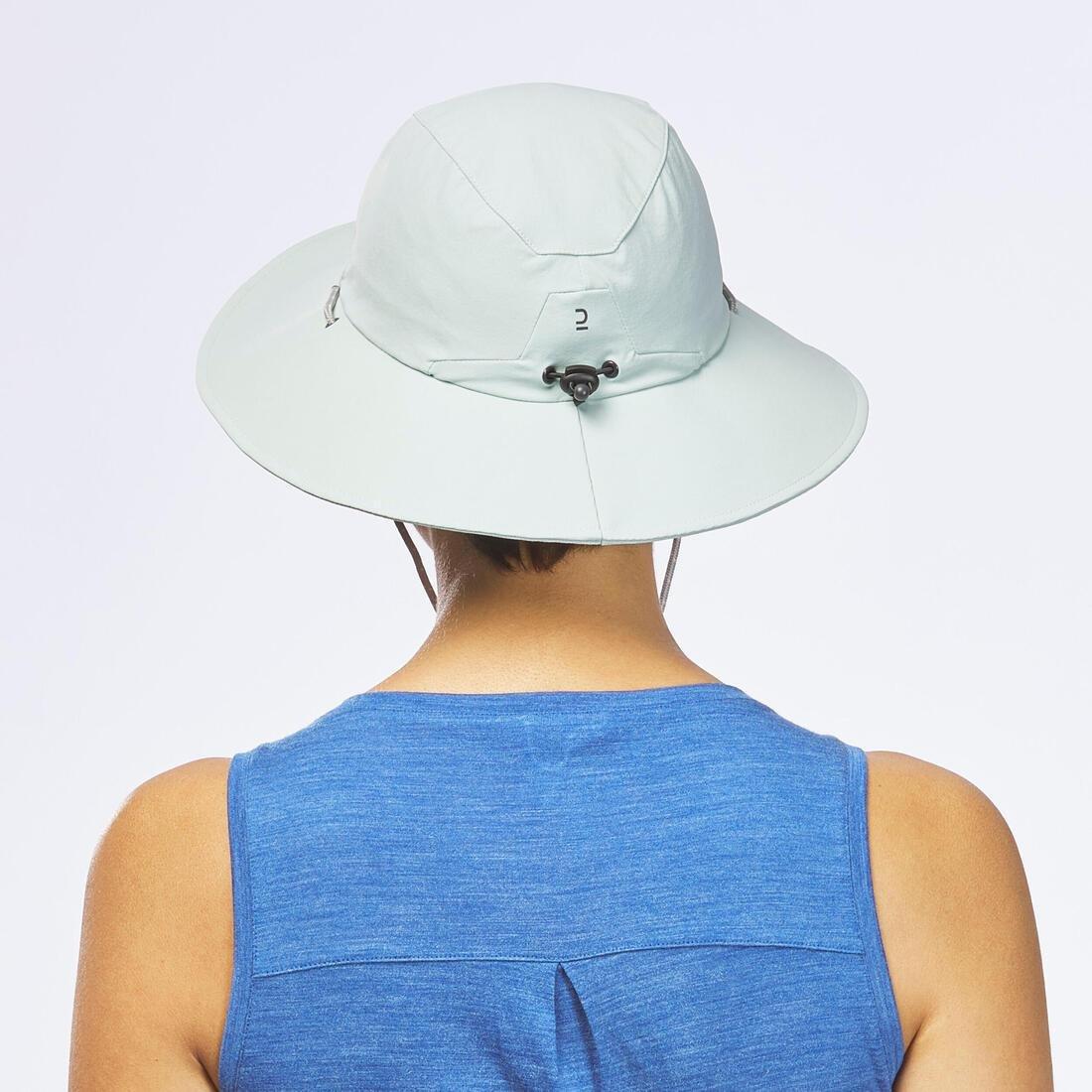 Women Anti-Uv Trekking Cap - Mt500, Green, No Color, large image number 12