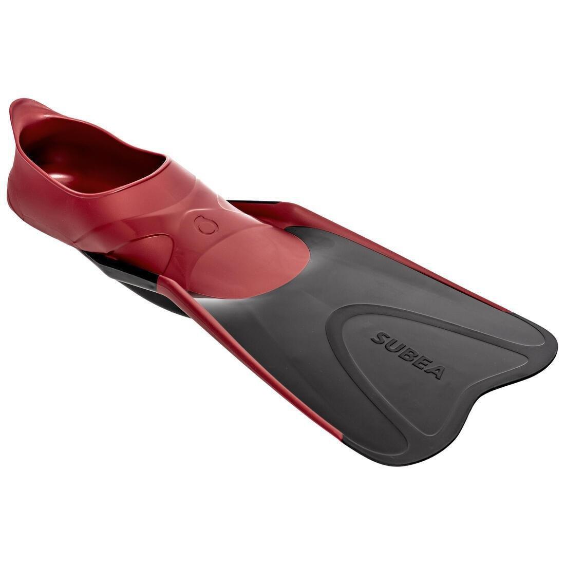 520 Adult Snorkelling Fins, Red, , large image number 0