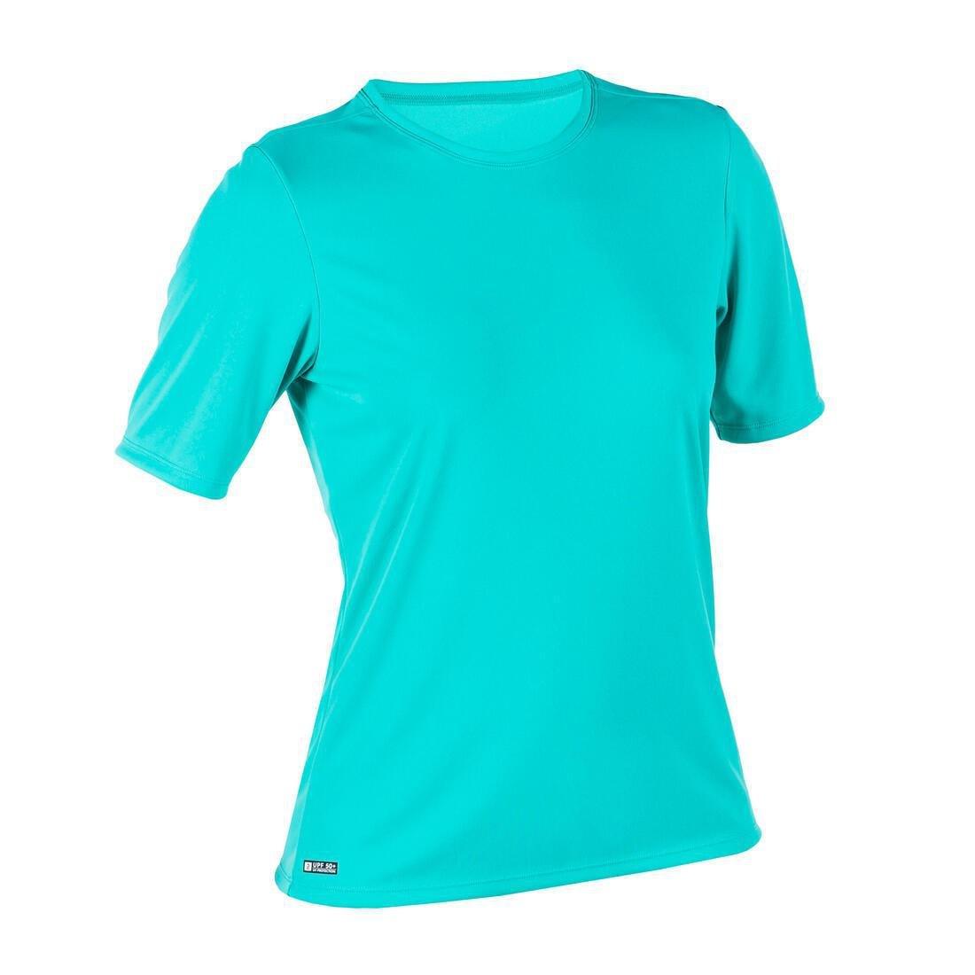 Womens Surfing Short Sleeve Uv Protection T-Shirt - Malou, Blue, No Color, medium