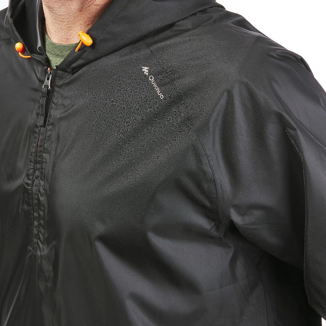 Men Windproof And Water-Repellent Hiking Jacket - Raincut 1/2 Zip, Brick Red, No Color, large image number 10