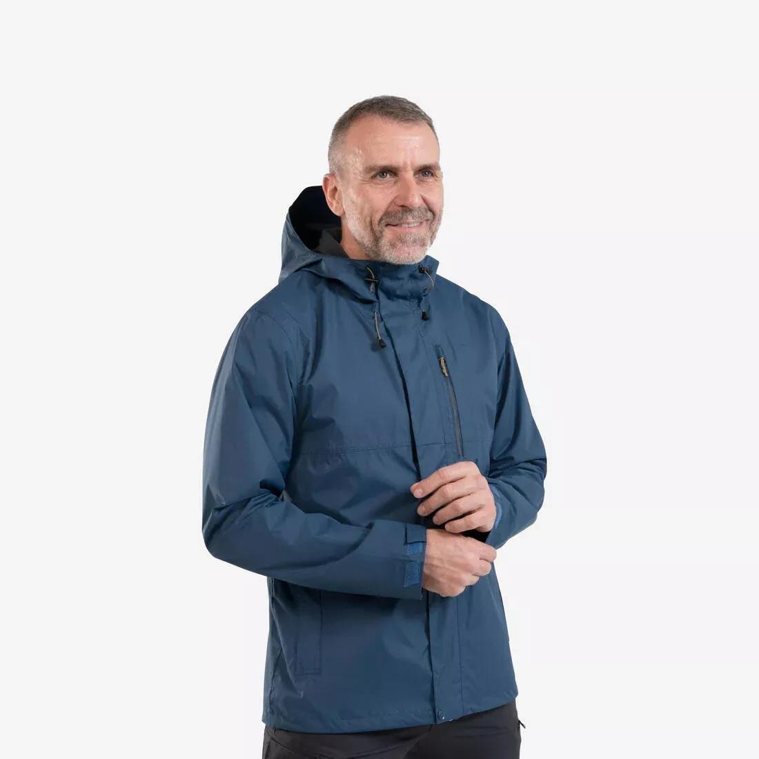 Men Waterproof Hiking Jacket - Nh500 Imper, Black, , large image number 0