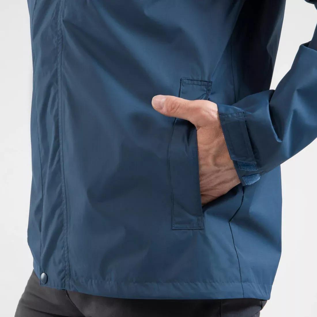 Men Waterproof Hiking Jacket - Nh500 Imper, Black, , large image number 3