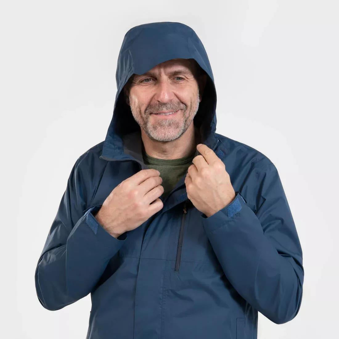 Men Waterproof Hiking Jacket - Nh500 Imper, Black, , large image number 5